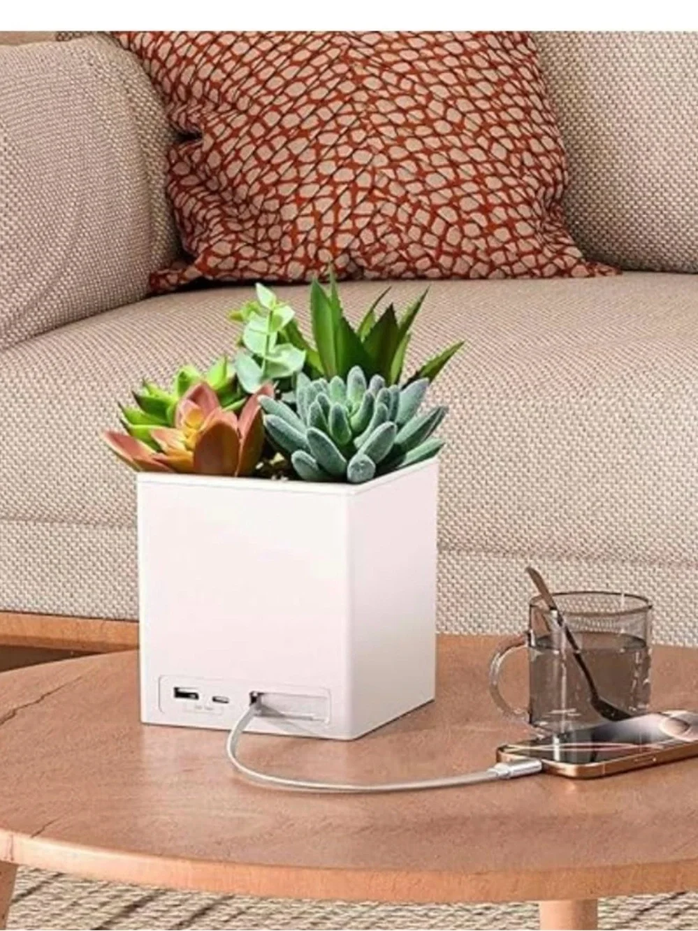 Tech² Power Bloom 45W Succulent Plant Fast Charging POWER BLOOM Station USB C&A